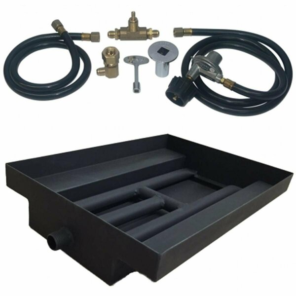 Sleep Ez 21 in. 14GA Powder Coated Burner Island Kit - Liquid Propane SL3738134